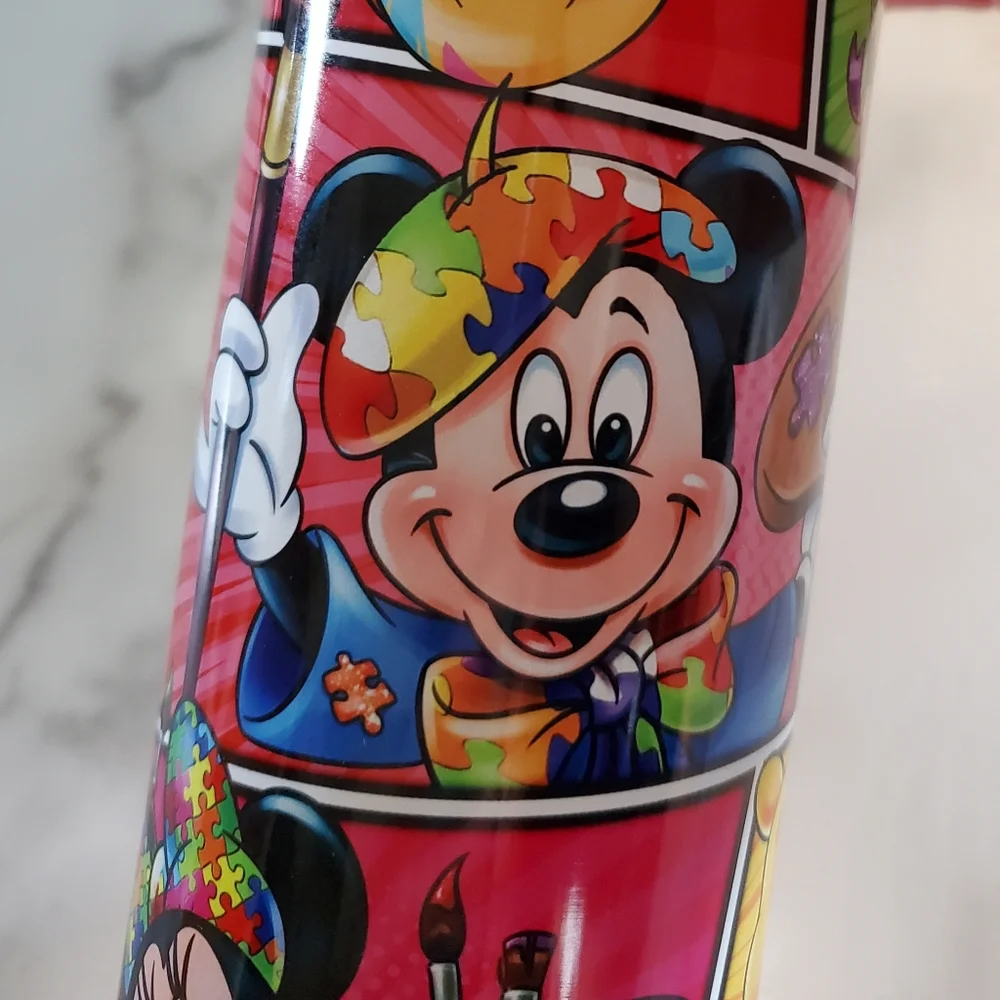 Disney Autism Awareness Mickey Mouse, Minnie Mouse 20oz Tumbler w/ duo lids 🎉